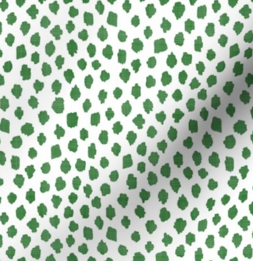 Green Leopard belgian linen swatch