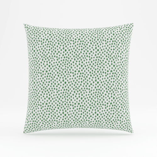 Green Leopard belgian linen pillow cover set - Elle Watkins Rude